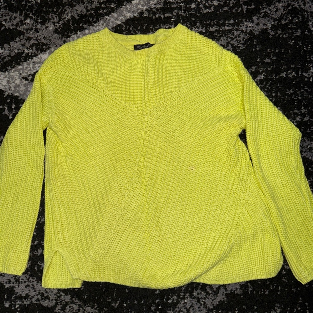 Rachel Zoe Neon Yellow Women's Sweater